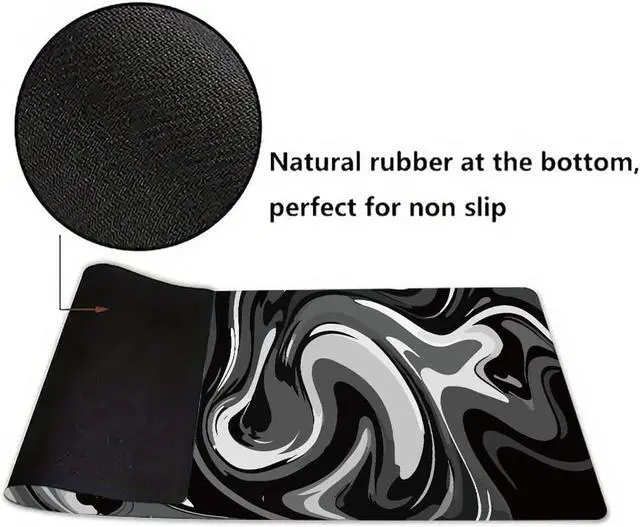 Alt view image 3 of 7 - Large Gaming Mouse Pad Extended Desk Mat with Non Slip Stitched Edge
