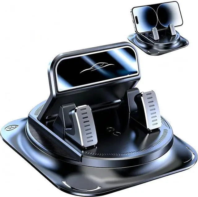 Main image of Dashboard Mobile Phone Holder, 360 Degree Rotation Car Phone Holder, Non-Slip Navigation Phone Holder Rotating Car, Universal Suction Cup Fixed Navigation Bracket, for Most Cars (Black)