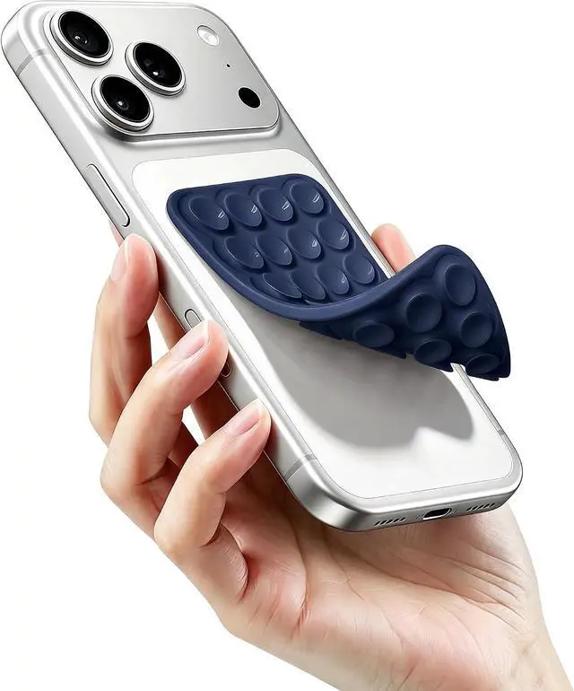 Main image of Silicone Double-Sided Suction Phone Mount - Navy Small