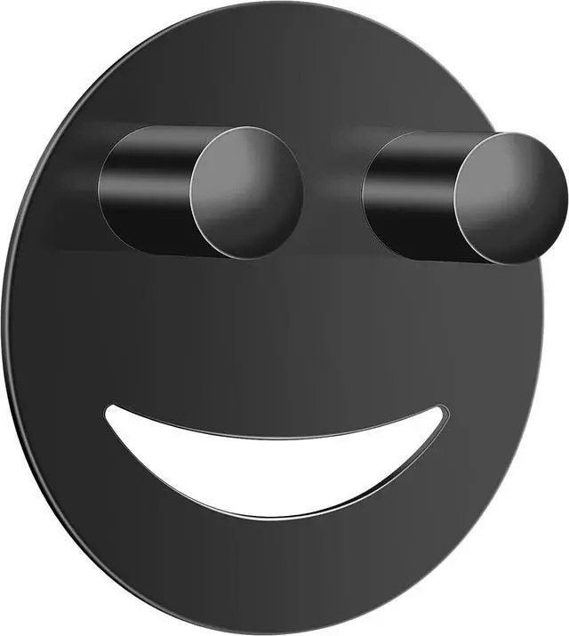 Main image of Stainless Steel Smiley Face Sponge Holder, Silver Sink Caddy Organizer Storage with Suction Cup for Kitchen, Kitchen Accessories Decor Scrubber-Black