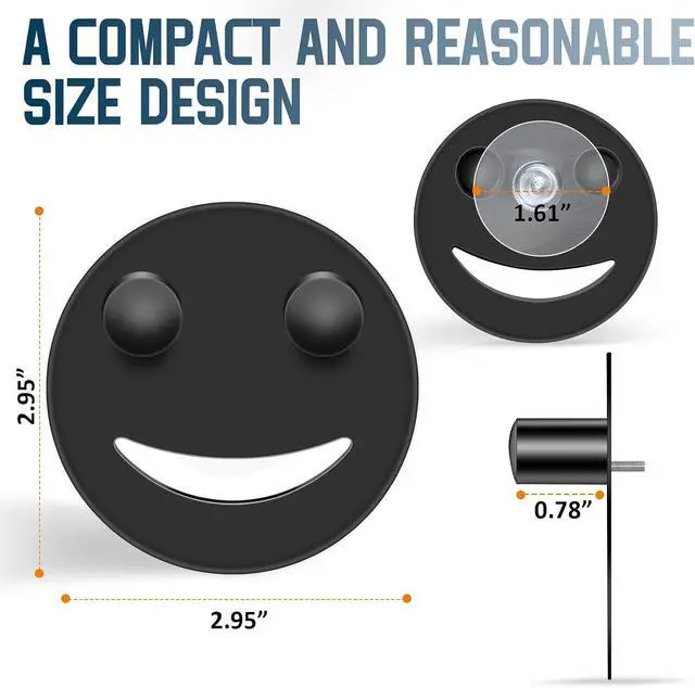 Alt view image 5 of 7 - Stainless Steel Smiley Face Sponge Holder, Silver Sink Caddy Organizer Storage with Suction Cup for Kitchen, Kitchen Accessories Decor Scrubber-Black