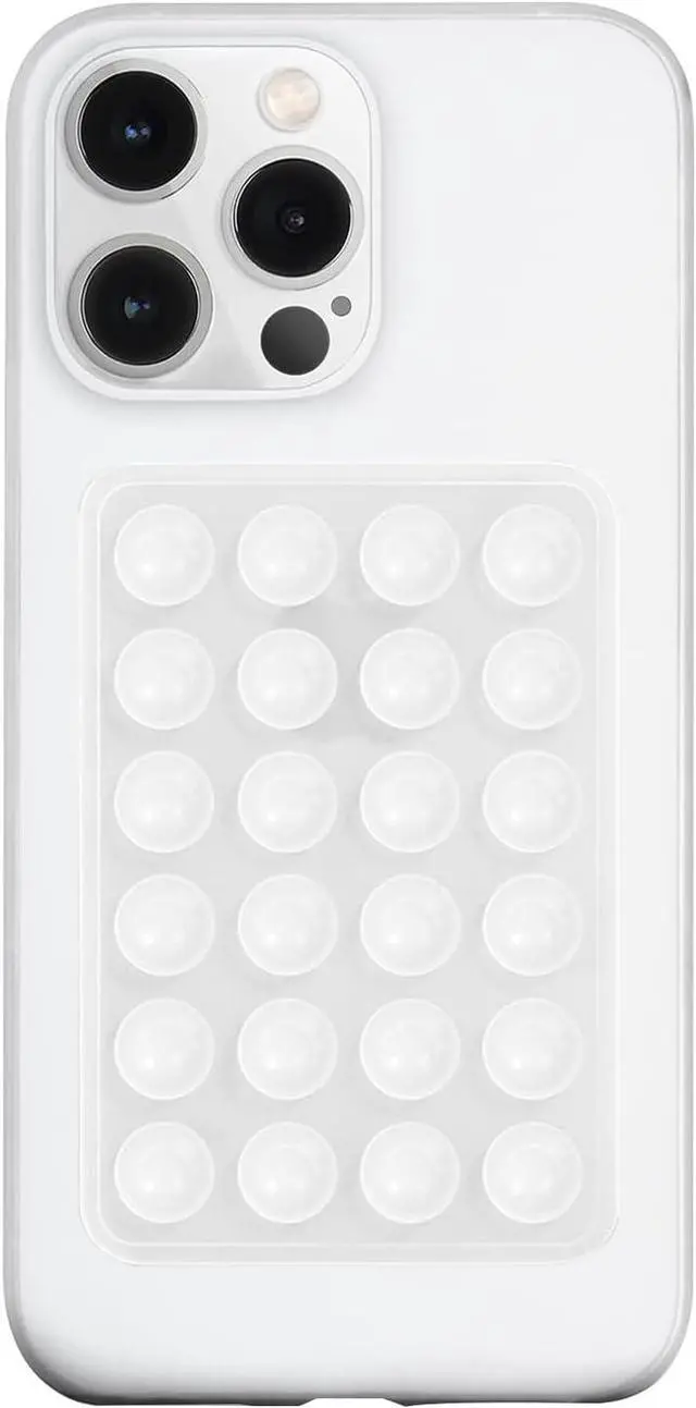 Main image of Anteel Silicone Suction Phone Case Mount, Silicon Adhesive Phone Accessory for Smartphones, Hands-Free Mirror Shower Phone Holder for Selfies, Tiktok Videos (Translucent)