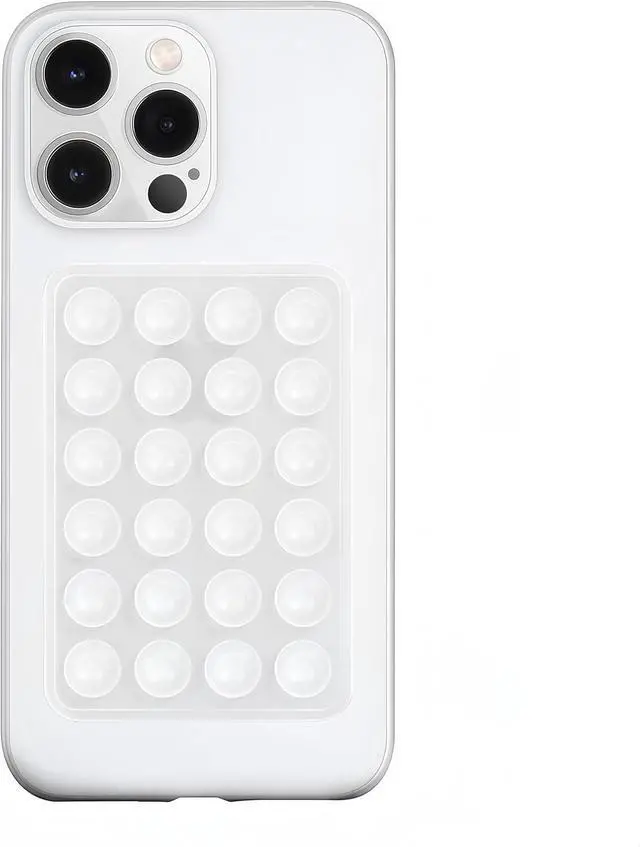 Alt view image 7 of 7 - Anteel Silicone Suction Phone Case Mount, Silicon Adhesive Phone Accessory for Smartphones, Hands-Free Mirror Shower Phone Holder for Selfies, Tiktok Videos (Translucent)