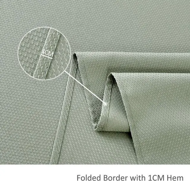 Alt view image 6 of 7 - Rectangle Textured Tablecloth Waterproof Spillproof Wrinkle Free Table Cloth, Kitchen Dining Tabletop Decoration, Fabric Table Cover for Outdoor and Indoor Use, 52 x 70 Inch, Sage Green