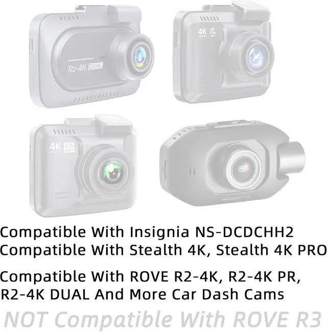 Alt view image 3 of 5 - Suction Cup Mount for Rove R2 4K Dash Cam Mini Windshield Holder