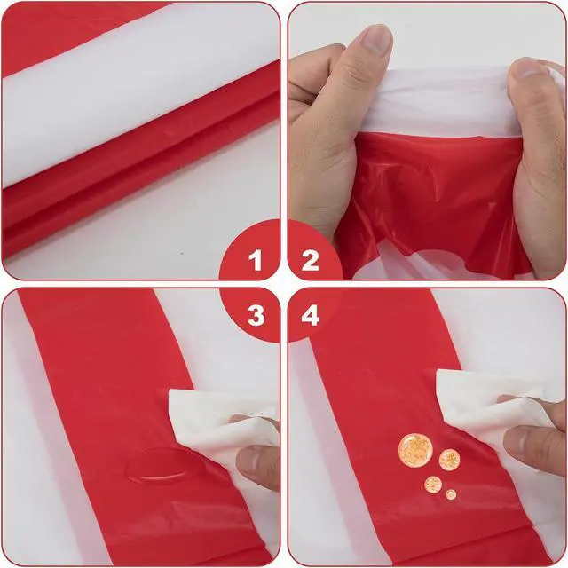 Alt view image 3 of 7 - 2 Pieces Red and White Striped Tablecloth Plastic Stripe Table Cover Carnival Circus Tablecloths Waterproof Rectangle Tablecloth for Holiday Party Picnic Decoration, 54" x 107"