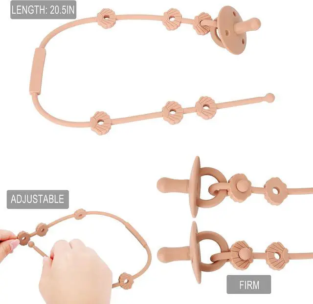 Alt view image 3 of 6 - Toy Safety Straps, Silicone Adjustable Baby Pacifier Straps, 4Pcs