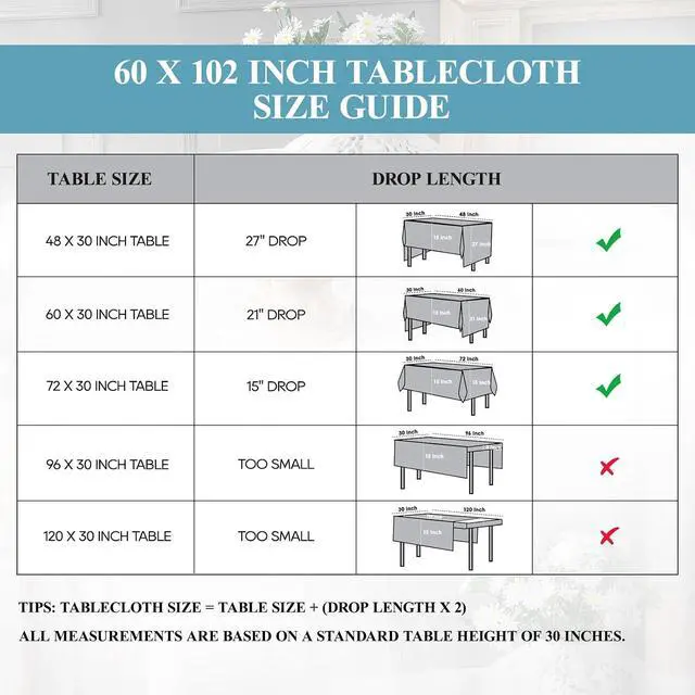 Alt view image 2 of 6 - Everyday Series Rectangle Tablecloth 60" x 102" 1 Pack White
