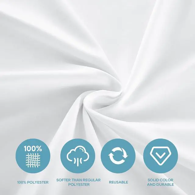 Alt view image 6 of 6 - Everyday Series Rectangle Tablecloth 60" x 102" 1 Pack White