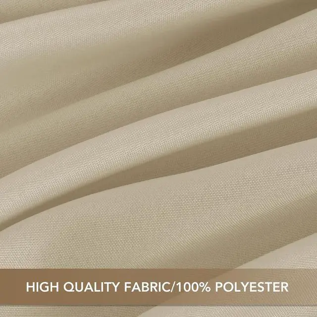 Alt view image 6 of 7 - Natural Square Tablecloths 54x54 Inch Fabric Card Table Cloth
