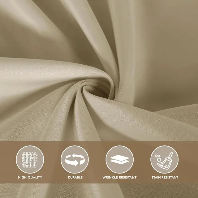 Alt view image 7 of 7 - Natural Square Tablecloths 54x54 Inch Fabric Card Table Cloth