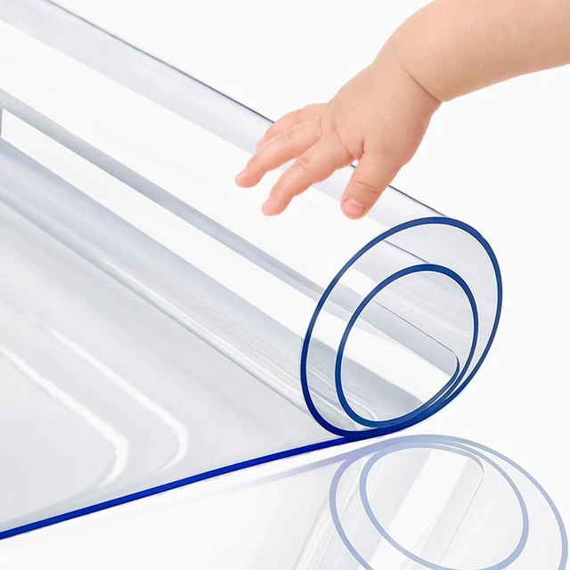 Main image of New Clear Plastic Table Cover Protector 12x24 Inch Transparent Rectangular Tablecloth 1.5mm Thick Vinyl Table Pad Protector Mat for Kitchen Countertop Dining End Table Night Stand Tablecloth Protector