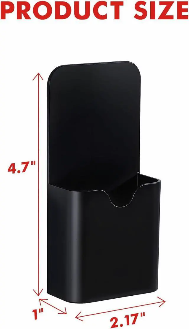 Alt view image 6 of 6 - Magnetic Pen Holder for Refrigerator, Pencil Cup Organizer (Black)