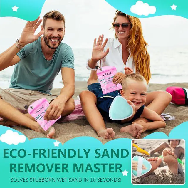Alt view image 6 of 7 - Triangle Sand Remover for Beach Sandproof Cleaner Eraser Wipe Off Mitt Duster Cup Holder Game Toy Cruise Ship Accessories Summer Vacation Must Have Hawaii Trip Essential Honeymoon Gift Family Towel