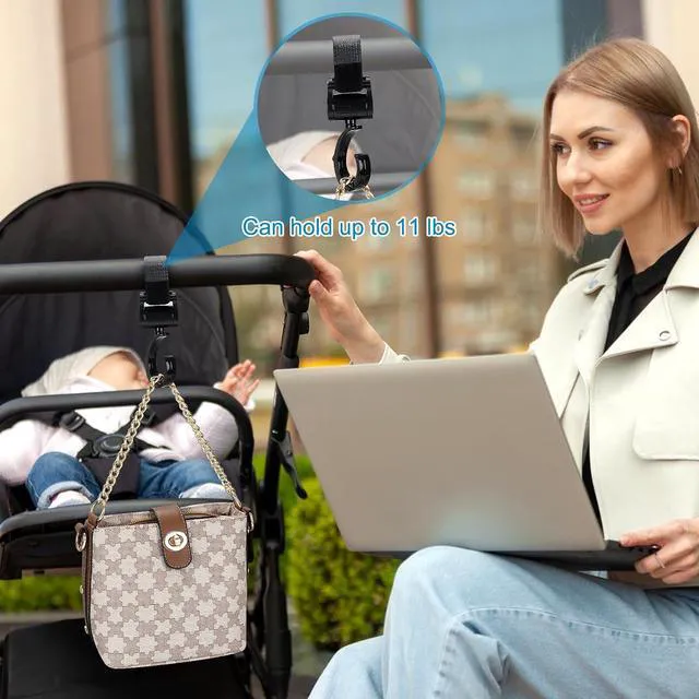Alt view image 7 of 7 - Wheelchair Cup Holder and Hook, 2-in-1 Walker Cup Holder Attachment, Universal Drinks Holder for Stroller, Scooter, Rollator, Walker, Wheelchair Accessory
