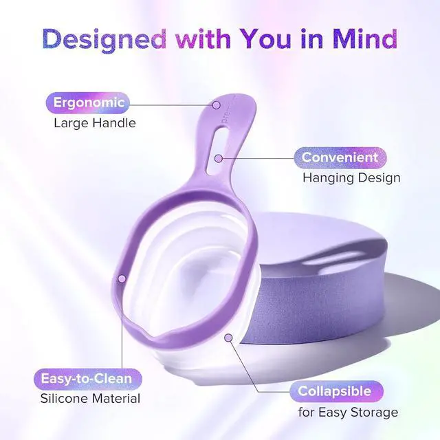 Alt view image 2 of 7 - 2 Urine Cups Reusable & Collapsible for Ovulation & Pregnancy Tests