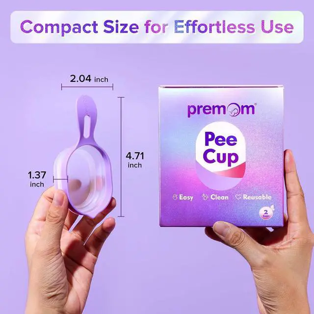 Alt view image 6 of 7 - 2 Urine Cups Reusable & Collapsible for Ovulation & Pregnancy Tests