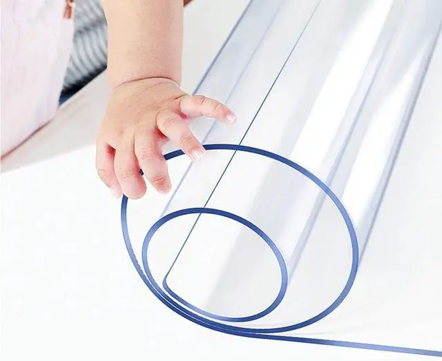 Main image of 14x24 in Office Desk Blotter Mat Clear Plastic Table Protector Cover Pad PVC Transparent Topper Surface Proection Pad Anti Scratch Table Mat Glass Dinner End Waterproof Easy Clean
