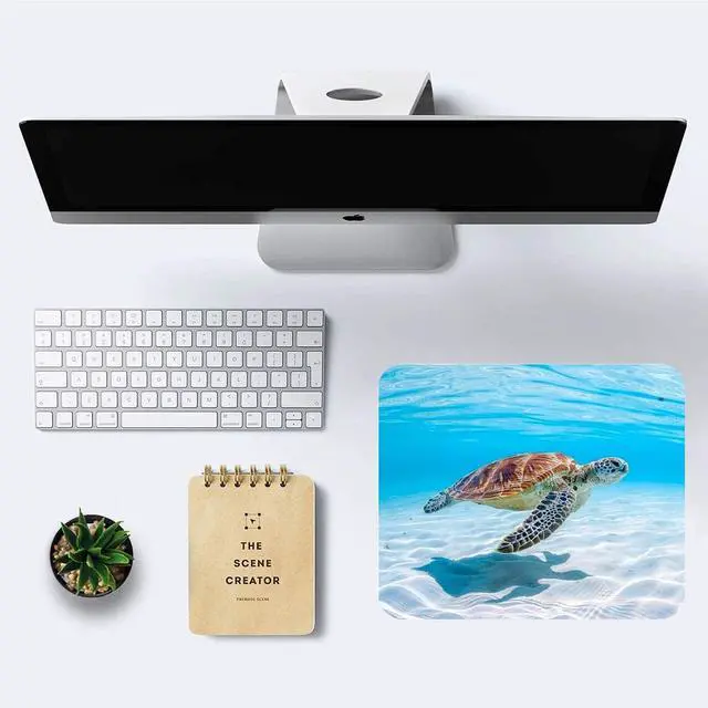 Alt view image 6 of 6 - Sea Turtle Mouse Pad Non-Slip Rubber Base Gaming MousePads for Computers Laptop Office,Cute Mouse Pads with Designs for Women,9.5"x7.9"x0.12" Inch(240mm x 200mm x 3mm)