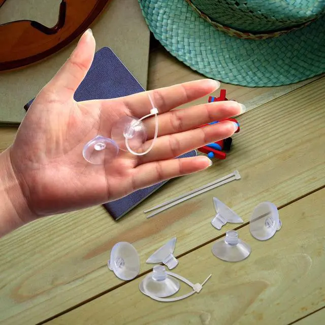 Alt view image 4 of 7 - Aquarium Suction Cups with Ties, Fish Tank Plant Holders