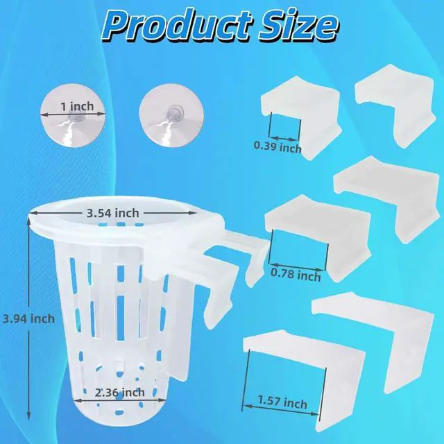 Alt view image 6 of 6 - 2 Pack Aquarium Plant Holder for Fish Tank with Suction Cup & Ext Hook