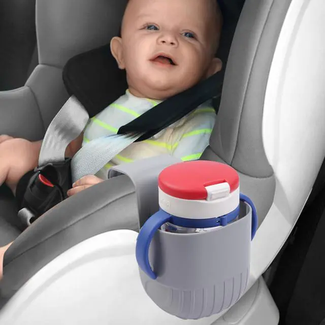 Alt view image 5 of 7 - Child Cup Holder for Convertible Car Seats, Car Seat Cup Holder, Baby Stroller Cup Holer Wheelchair Cup Holder, Child Cup Holders Compatible with The Majority of Car Seat Models Grey