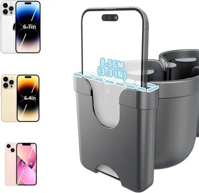 Alt view image 7 of 7 - Child Cup Holder for Convertible Car Seats, Car Seat Cup Holder, Baby Stroller Cup Holer Wheelchair Cup Holder, Child Cup Holders Compatible with The Majority of Car Seat Models Grey
