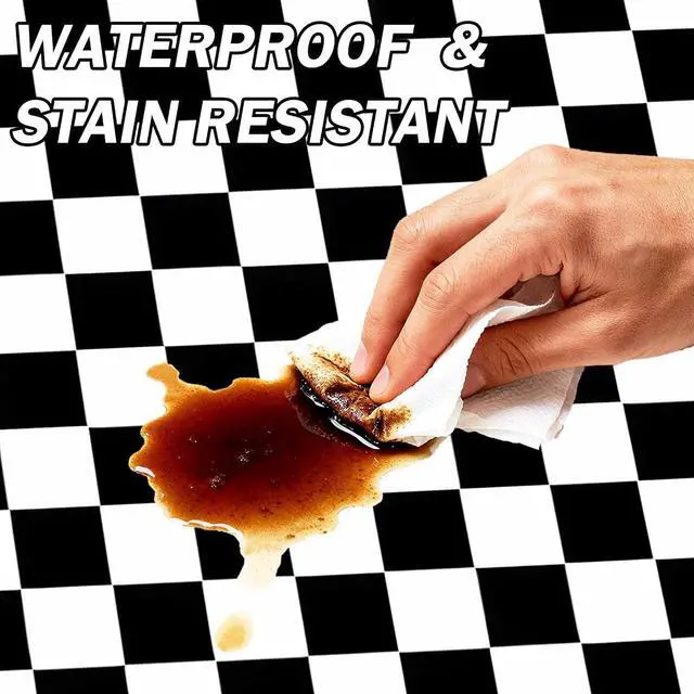 Alt view image 3 of 7 - 2 Pack Black and White Checkered Tablecloth Disposable Rectangle Tablecloth 54 x 108 Inch, Plastic Table Covers for Birthday Wedding Banquet Picnic Holiday Party Decorations