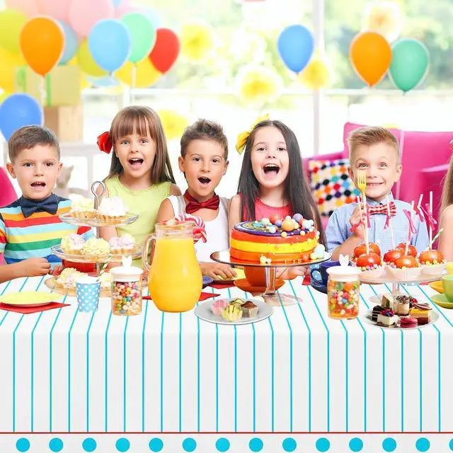 Alt view image 3 of 7 - 4PCS Back to School Theme Tablecloth Preschool Kindergarten Party Tablecover First Day to School 51x86 Inch Rectangle Notebook Tablecloth Cover for Back to School Educational Decorations