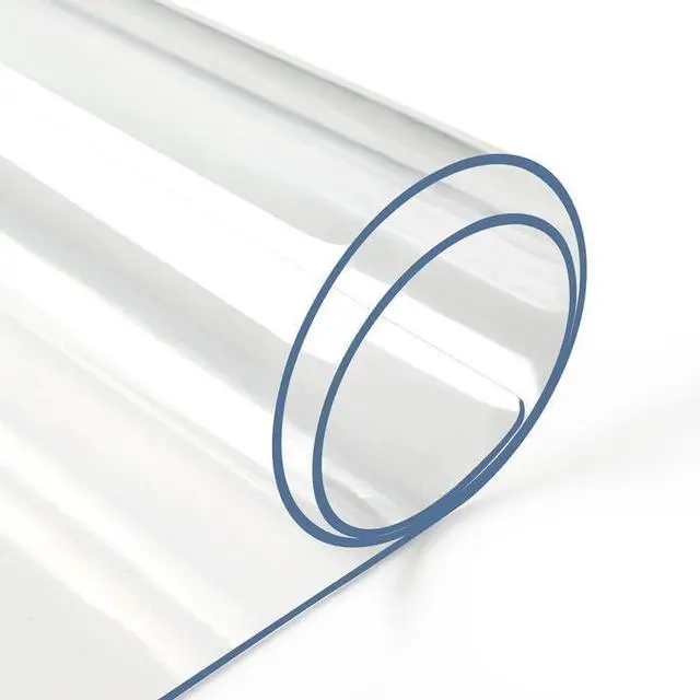 Alt view image 2 of 7 - 2.0mm Clear Desk Cover Protector, 14×24 Inch Clear Table Protector, Rectangular Vinyl Desk Pad, PVC Plastic Table Cover for Office, Dresser, Night Stand, Computer & Writing Desk Tabletop