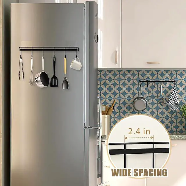 Alt view image 5 of 7 - Kitchen Utensil Hanger, Adhesive Utensil Holder, Black, 2 Pcs