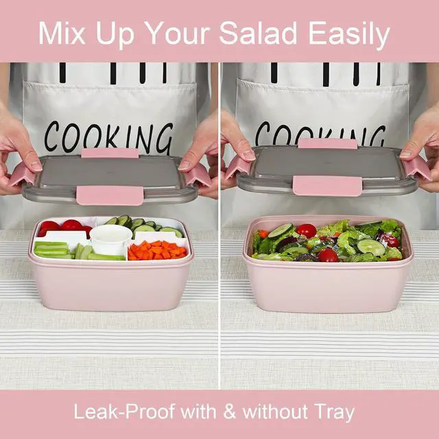 Alt view image 2 of 6 - Large Salad Lunch Container
