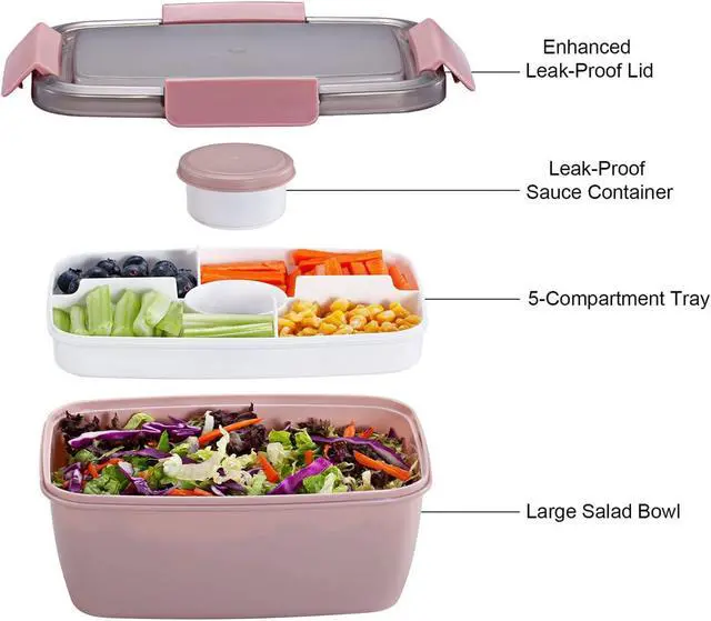 Alt view image 4 of 6 - Large Salad Lunch Container