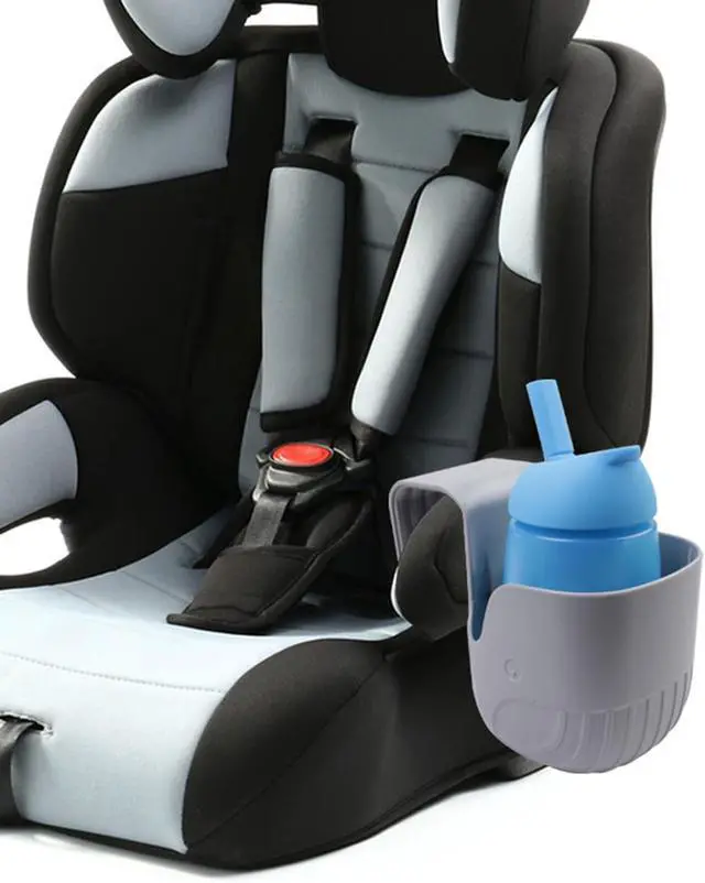 Alt view image 2 of 7 - Child Cup Holder for Convertible Car Seats, Car Seat Cup Holder, Baby Stroller Cup Holer Wheelchair Cup Holder, Child Cup Holders Compatible with The Majority of Car Seat Models Grey