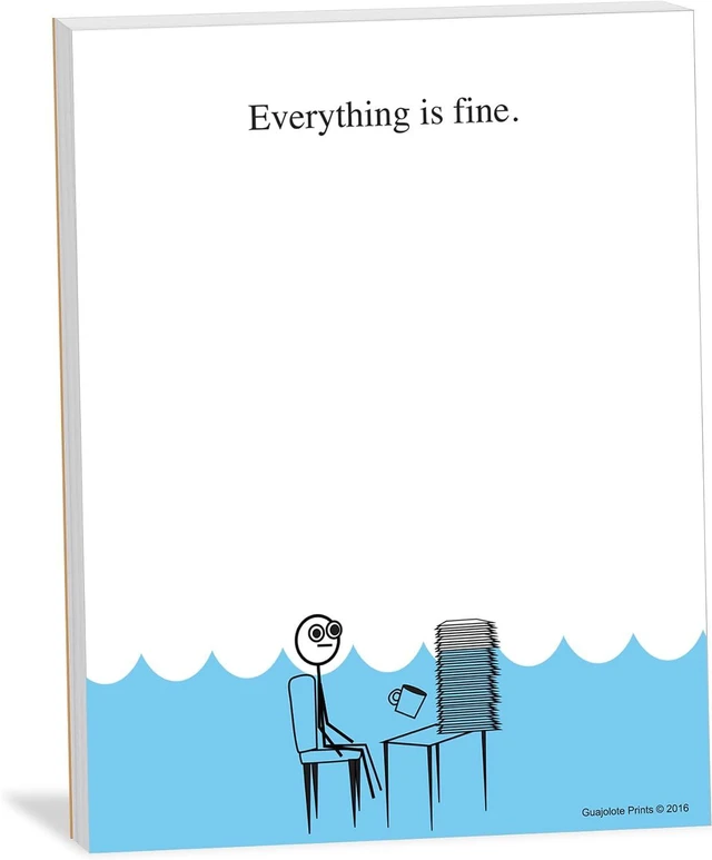 Alt view image 2 of 6 - Funny Notepads (4-Pack) Office & Work From Home Gag Gift for Coworkers or Friends Sarcastic Desk Memo Pads Everything Is Fine, This Is My Life Now, I Have No Idea What Im Doing, Im Not Even Tr