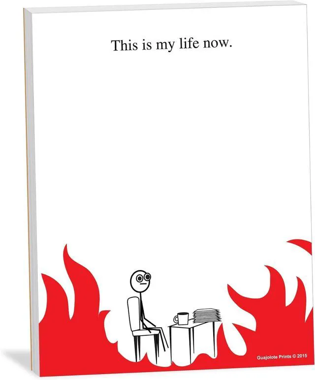 Alt view image 3 of 6 - Funny Notepads (4-Pack) Office & Work From Home Gag Gift for Coworkers or Friends Sarcastic Desk Memo Pads Everything Is Fine, This Is My Life Now, I Have No Idea What Im Doing, Im Not Even Tr