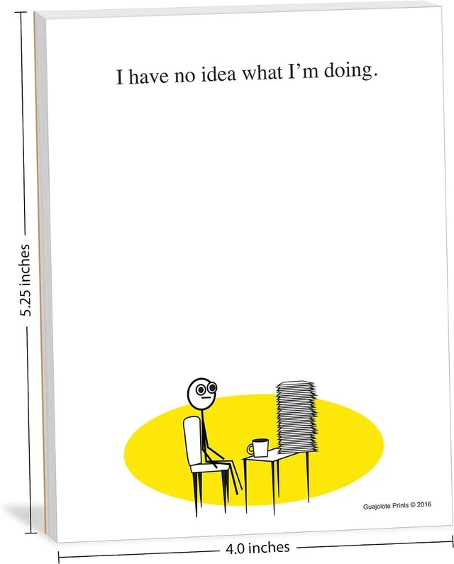 Alt view image 4 of 6 - Funny Notepads (4-Pack) Office & Work From Home Gag Gift for Coworkers or Friends Sarcastic Desk Memo Pads Everything Is Fine, This Is My Life Now, I Have No Idea What Im Doing, Im Not Even Tr