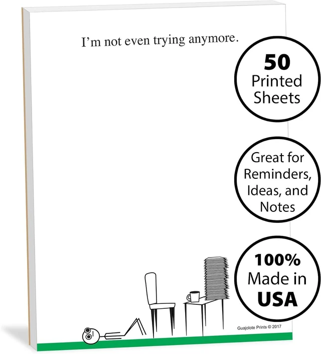 Alt view image 5 of 6 - Funny Notepads (4-Pack) Office & Work From Home Gag Gift for Coworkers or Friends Sarcastic Desk Memo Pads Everything Is Fine, This Is My Life Now, I Have No Idea What Im Doing, Im Not Even Tr