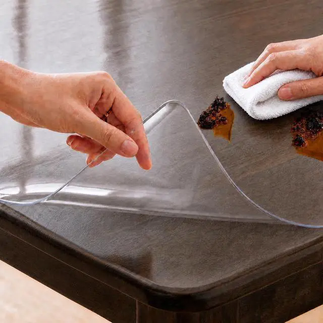 Main image of Clear Table Cover Protector 24x14'', Waterproof 1.5mm PVC Pad Tablecloth