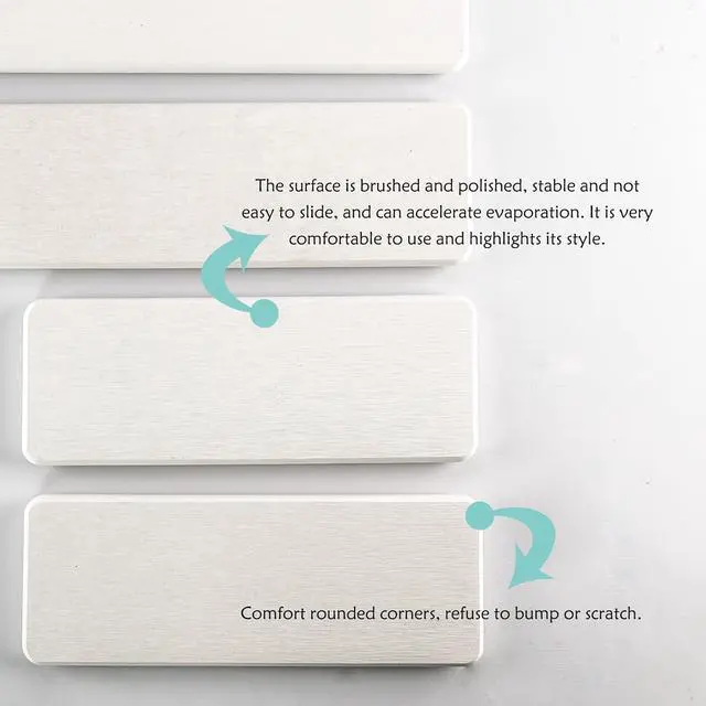 Alt view image 7 of 7 - 2Pcs Stone Soap Trays Water Absorbing Diatomite Coaster