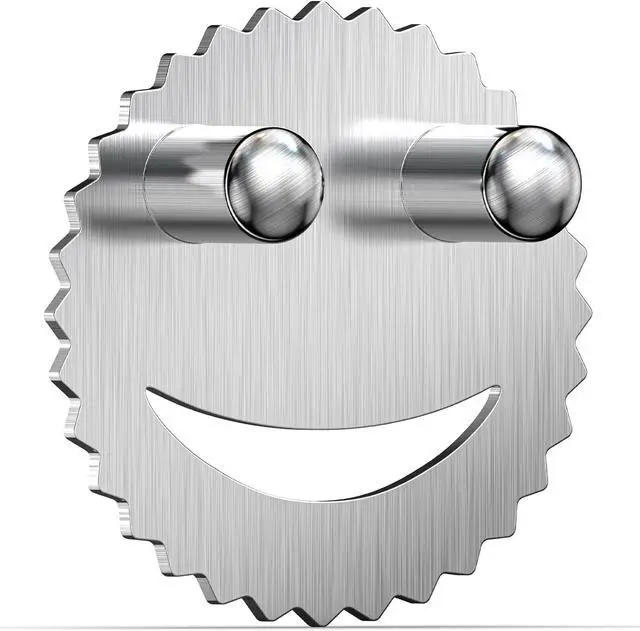 Main image of Stainless Steel Scrubber Smiley Face Dish Sponge Holder, Silver Sink Caddy Organizer Storage with Suction Cup for Kitchen, Rv Apartment Kitchen Accessories Decor