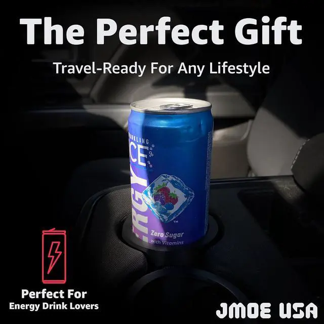 Alt view image 7 of 7 - Slim Can Cup Holder Insert for Car | Fits 8.4oz & 12oz Cans | Reversible and Wiggle-Free Design | Heat-Resistant Material | Compatible with Slim Energy Drinks (2-Pack)