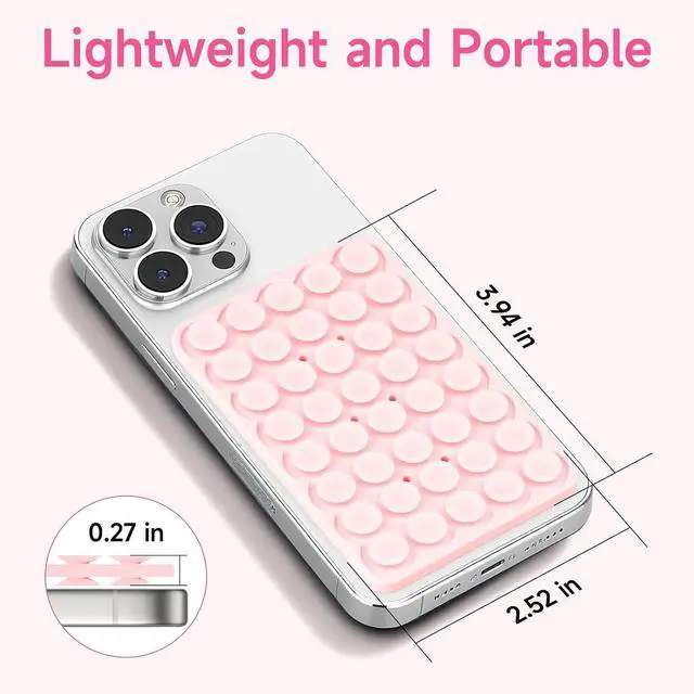 Alt view image 3 of 7 - Silicone Suction Cup Phone Case Mount Double Sided, Phone Accessories Hands-Free Strong Grip Holder for Selfies and Videos, Silicon Phone Stand for iPhone and Android White