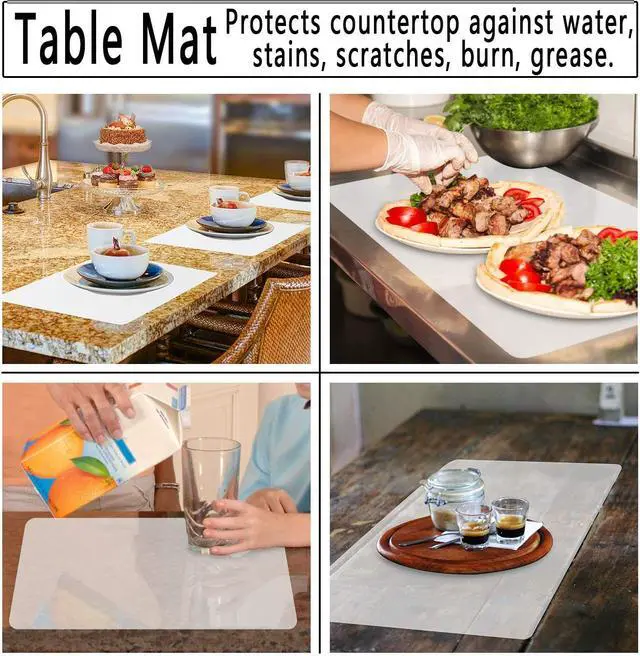 Alt view image 3 of 6 - 3PCS Medium Silicone Mat for Crafts, Resin Jewelry Casting Molds Mat, Placemat, Multipurpose Countertop Protector Pad for Nail Arts, Paints, Epoxy, Resin, Translucent(15.7 x 11.8 inch)