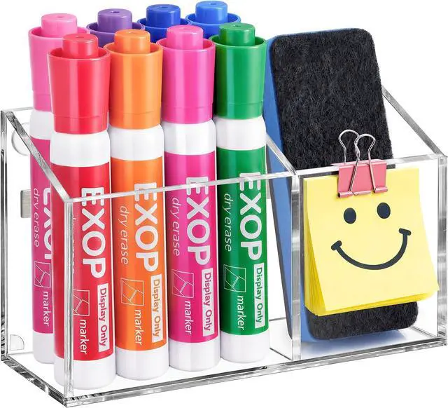 Main image of Magnetic Pen Holder,Clear Magnetic Marker Cup for Fridge Whiteboard