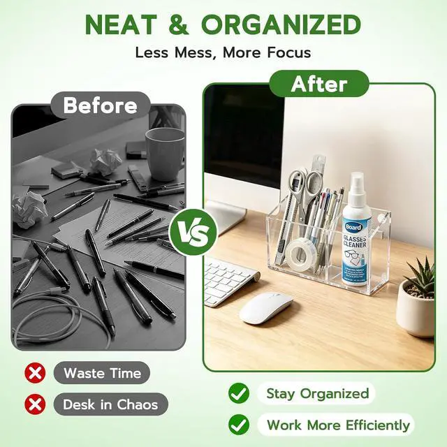 Alt view image 7 of 7 - Magnetic Pen Holder,Clear Magnetic Marker Cup for Fridge Whiteboard
