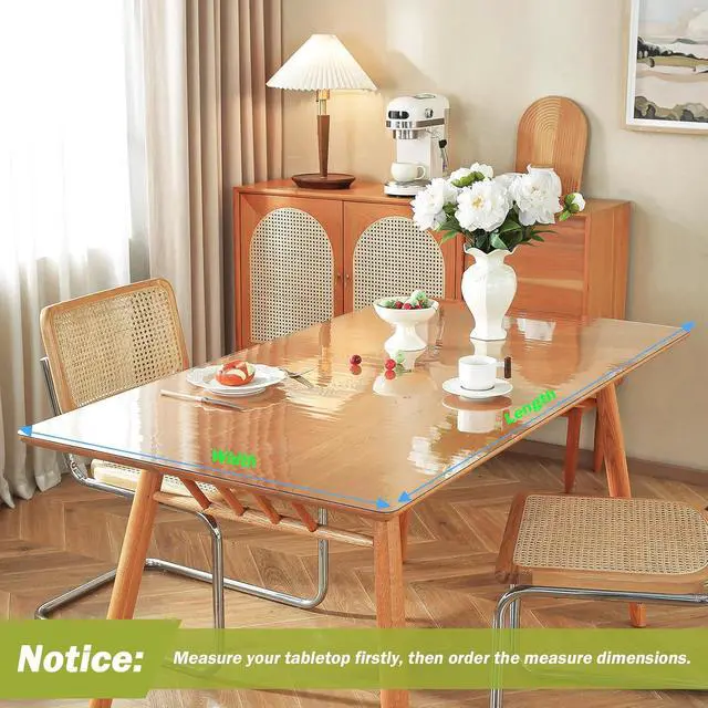 Alt view image 7 of 7 - 14 x 24 in Clear Desk Mat 1.5mm Plastic Table Protector Pad
