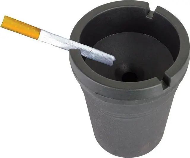 Alt view image 3 of 5 - Small Bucket Ashtray, Pack of 2 - Black Plastic, Ideal for Outdoor or Car Vehicle Use