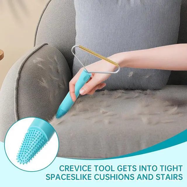 Alt view image 2 of 7 - 3-Pack Pet Hair Removal Tool, Dog & Cat Hair Remover, Carpet Rake | Fur Removal Tool, Portable Carpet Scraper, Pet Hair Brush, Carpet Rake for Pet Hair Removal, Car Cushions, Sofas, Rug