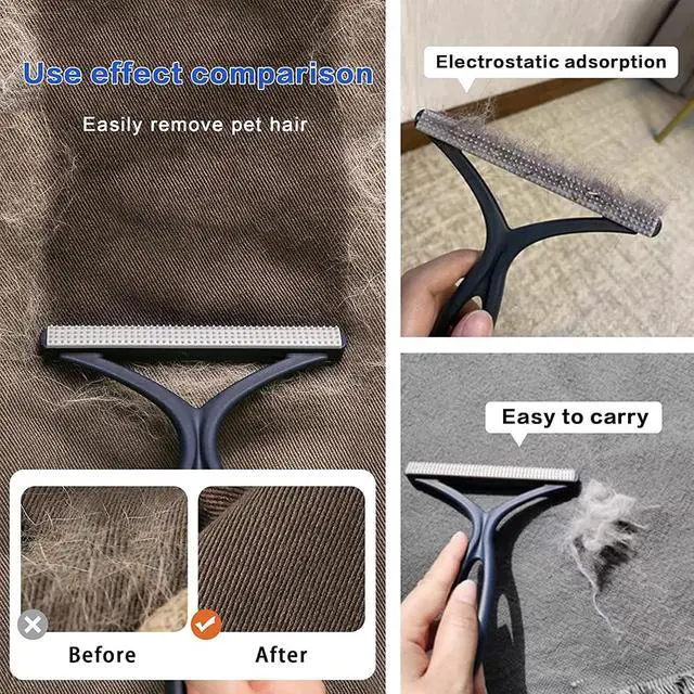 Alt view image 4 of 7 - 3-Pack Pet Hair Removal Tool, Dog & Cat Hair Remover, Carpet Rake | Fur Removal Tool, Portable Carpet Scraper, Pet Hair Brush, Carpet Rake for Pet Hair Removal, Car Cushions, Sofas, Rug